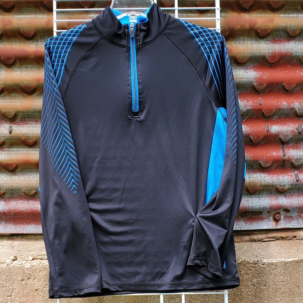 ASICS Pullover Long Sleeve Blue Black Size XL 18